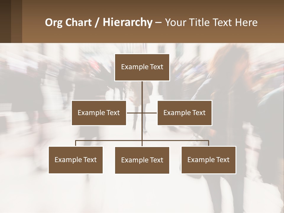 A Group Of People Walking Through A Building PowerPoint Template