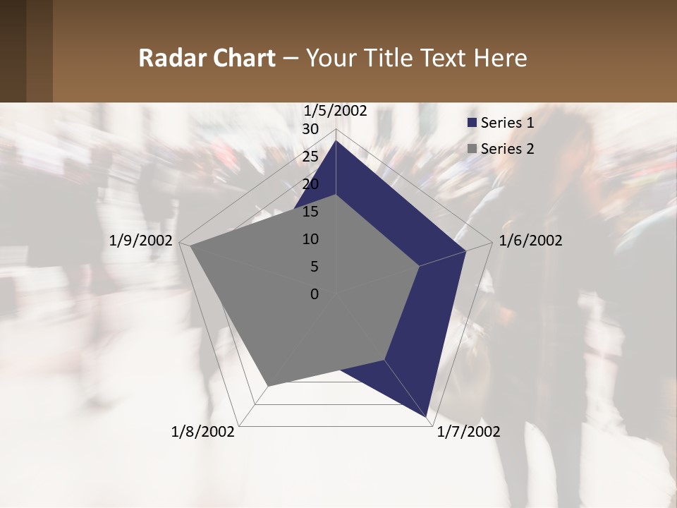 A Group Of People Walking Through A Building PowerPoint Template