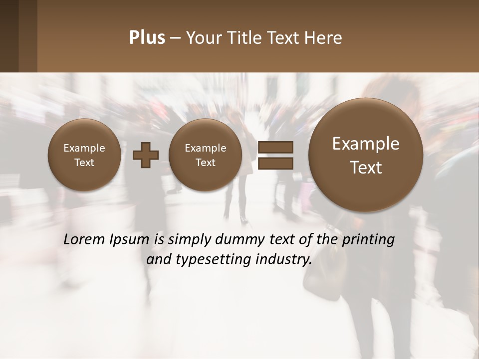 A Group Of People Walking Through A Building PowerPoint Template