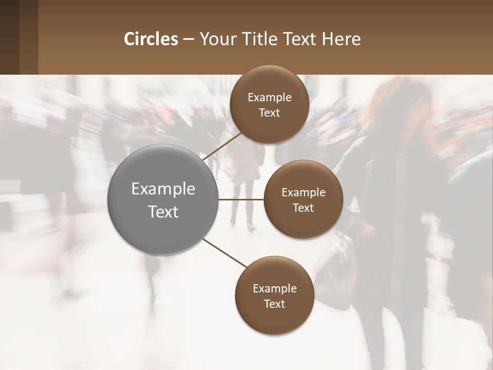 A Group Of People Walking Through A Building PowerPoint Template