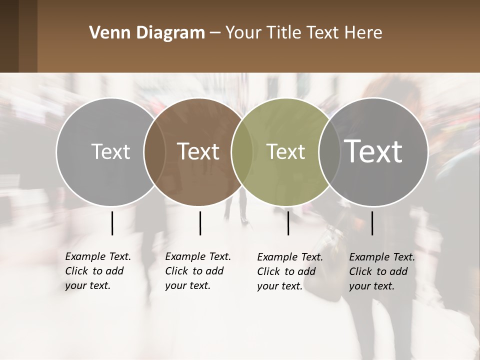 A Group Of People Walking Through A Building PowerPoint Template