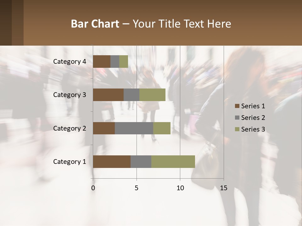 A Group Of People Walking Through A Building PowerPoint Template