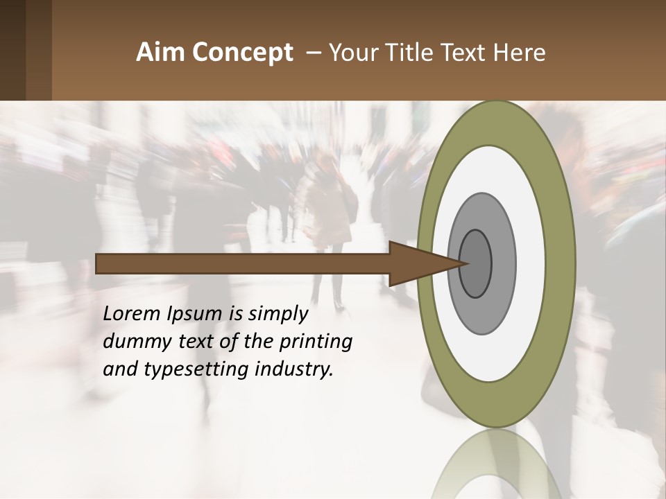 A Group Of People Walking Through A Building PowerPoint Template