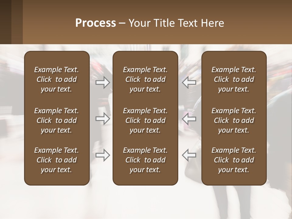 A Group Of People Walking Through A Building PowerPoint Template