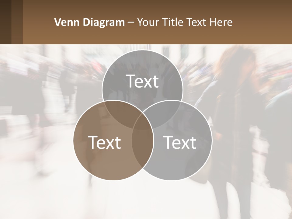 A Group Of People Walking Through A Building PowerPoint Template