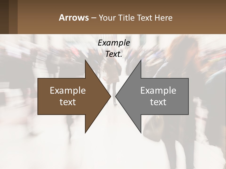 A Group Of People Walking Through A Building PowerPoint Template