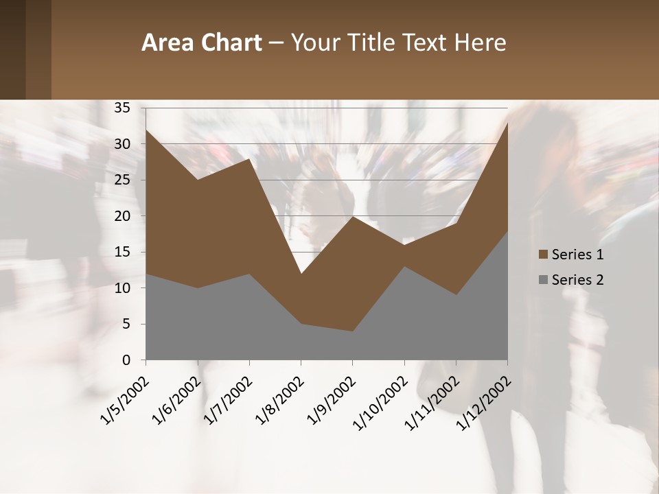 A Group Of People Walking Through A Building PowerPoint Template