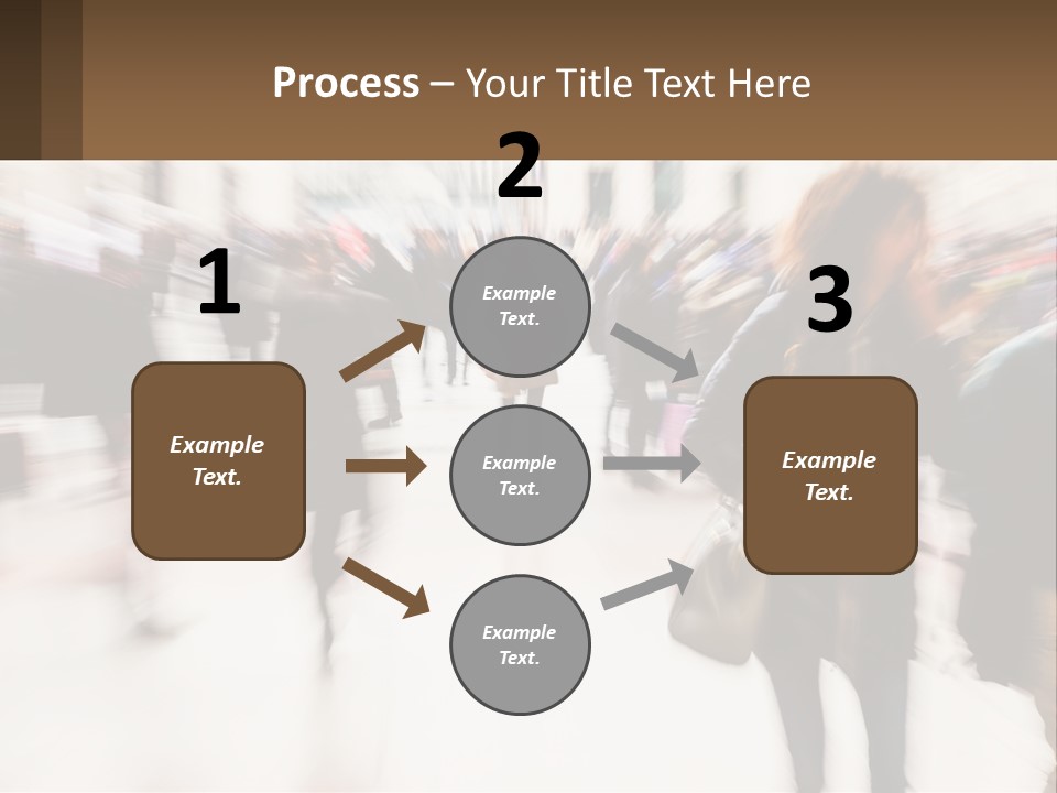 A Group Of People Walking Through A Building PowerPoint Template