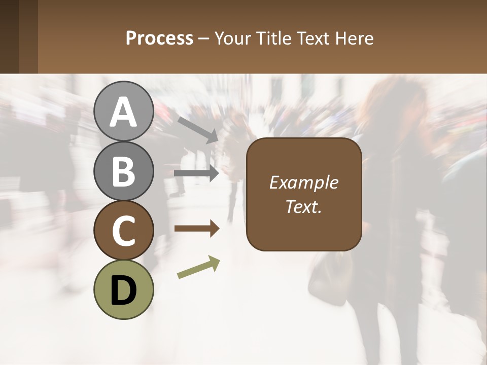 A Group Of People Walking Through A Building PowerPoint Template