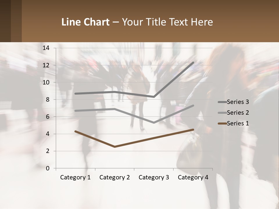 A Group Of People Walking Through A Building PowerPoint Template