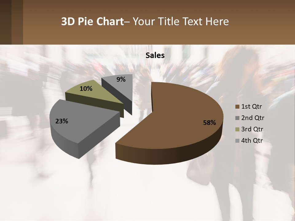 A Group Of People Walking Through A Building PowerPoint Template