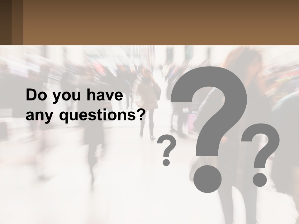 A Group Of People Walking Through A Building PowerPoint Template