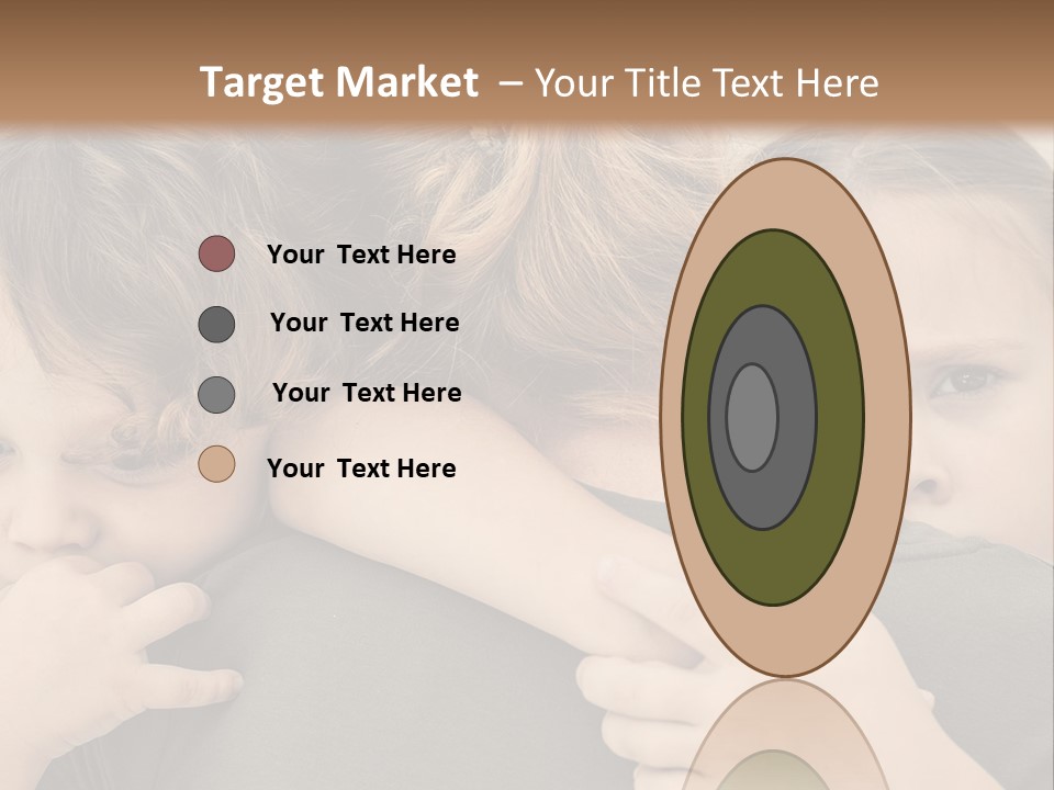 Two Little Girls Hugging Each Other In Front Of A Brown Background PowerPoint Template