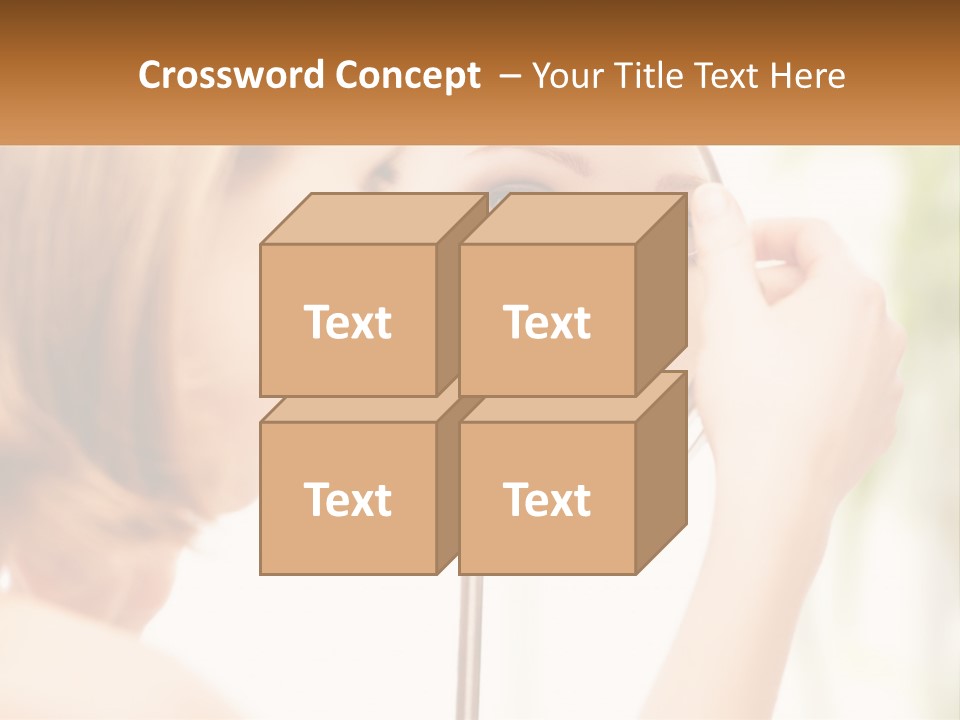 A Woman Looking At Her Face In A Mirror PowerPoint Template