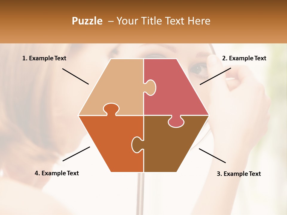 A Woman Looking At Her Face In A Mirror PowerPoint Template