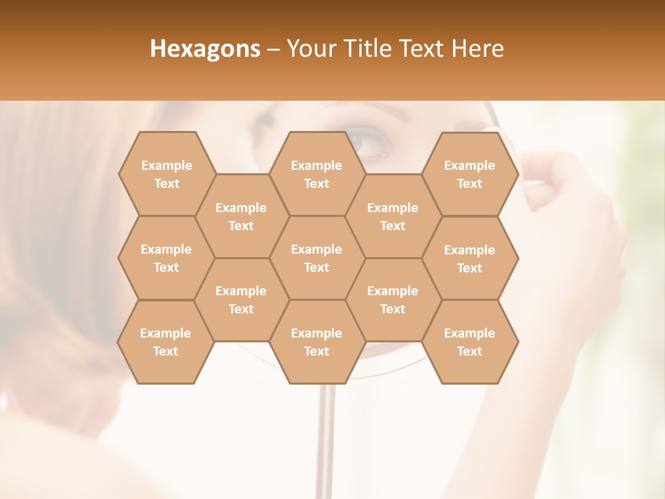 A Woman Looking At Her Face In A Mirror PowerPoint Template