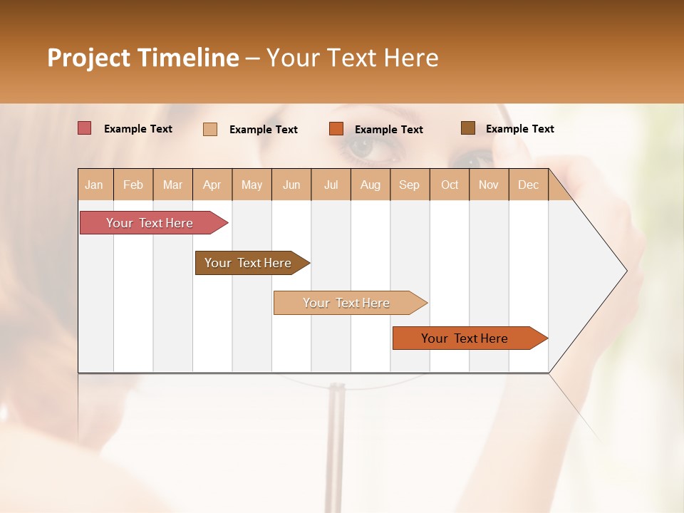A Woman Looking At Her Face In A Mirror PowerPoint Template