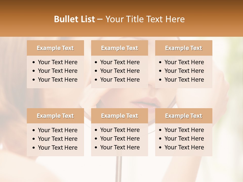 A Woman Looking At Her Face In A Mirror PowerPoint Template