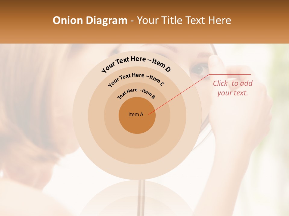 A Woman Looking At Her Face In A Mirror PowerPoint Template