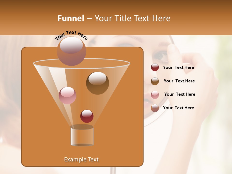 A Woman Looking At Her Face In A Mirror PowerPoint Template