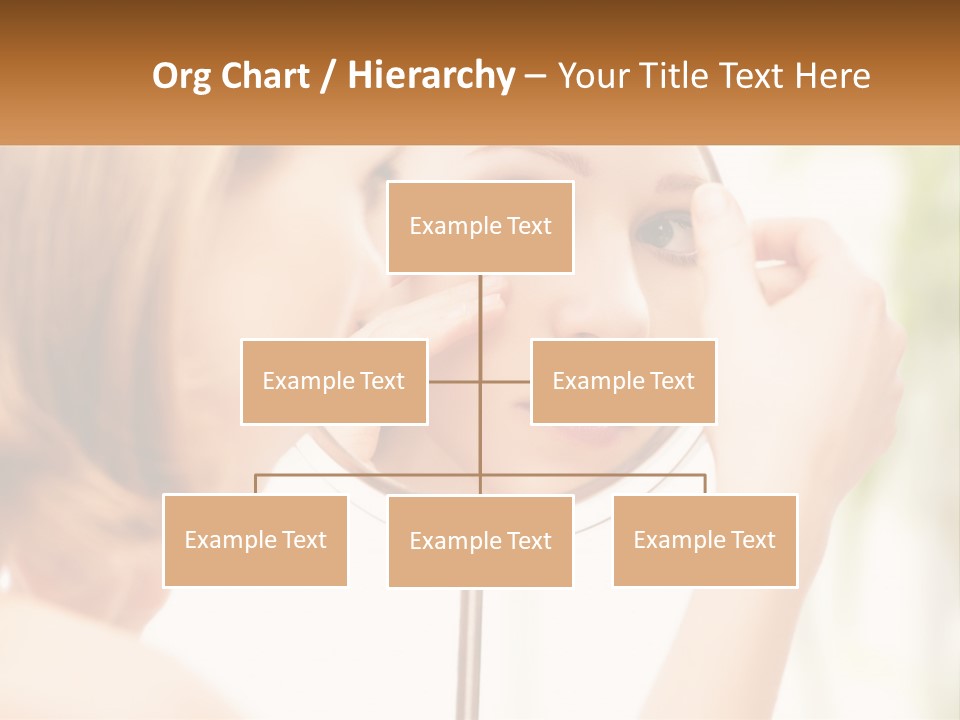 A Woman Looking At Her Face In A Mirror PowerPoint Template