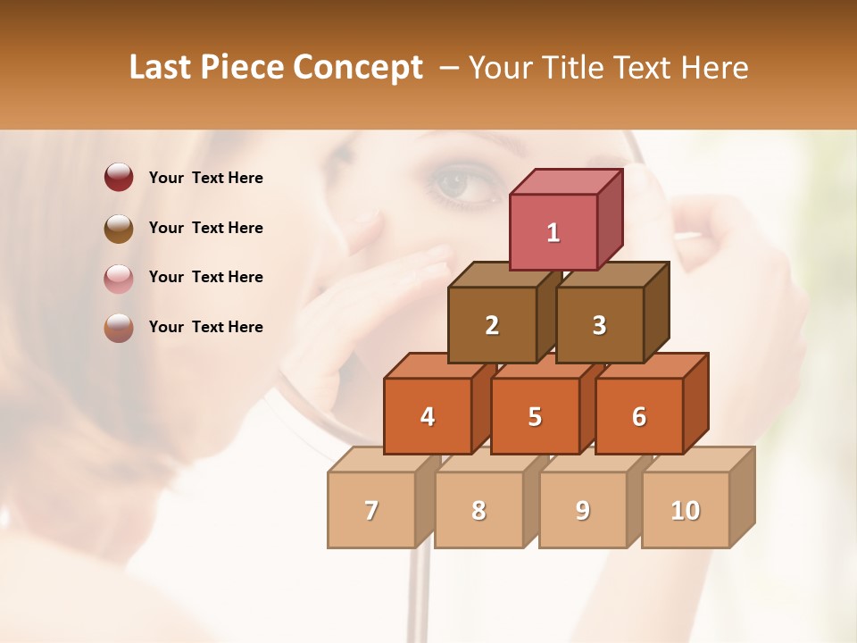 A Woman Looking At Her Face In A Mirror PowerPoint Template