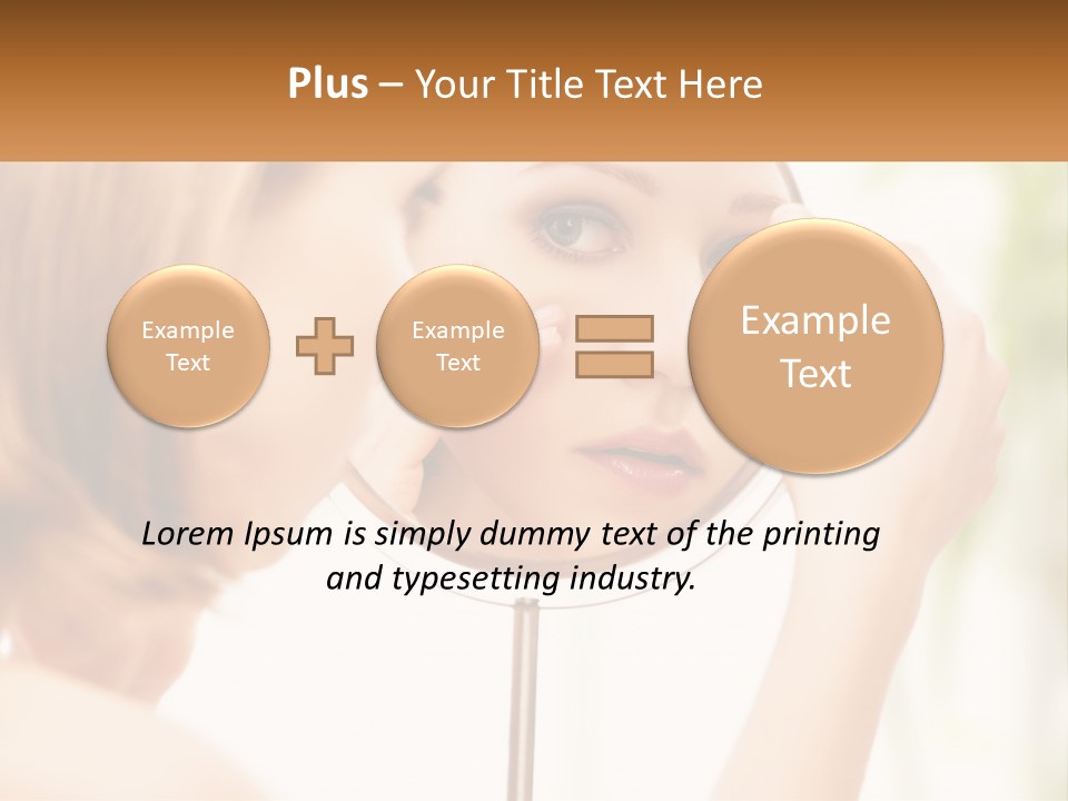 A Woman Looking At Her Face In A Mirror PowerPoint Template