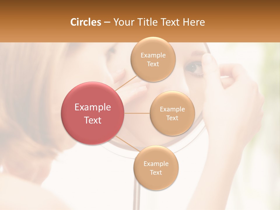 A Woman Looking At Her Face In A Mirror PowerPoint Template