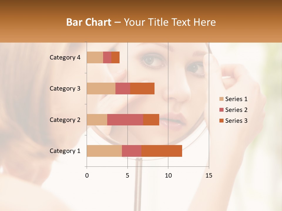 A Woman Looking At Her Face In A Mirror PowerPoint Template