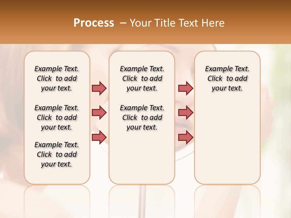 A Woman Looking At Her Face In A Mirror PowerPoint Template