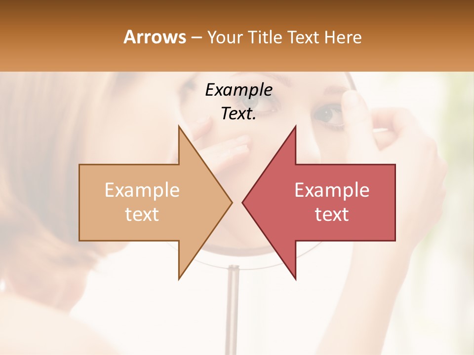 A Woman Looking At Her Face In A Mirror PowerPoint Template