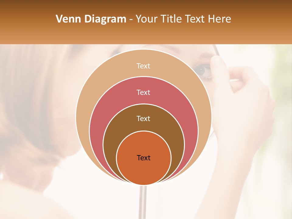 A Woman Looking At Her Face In A Mirror PowerPoint Template