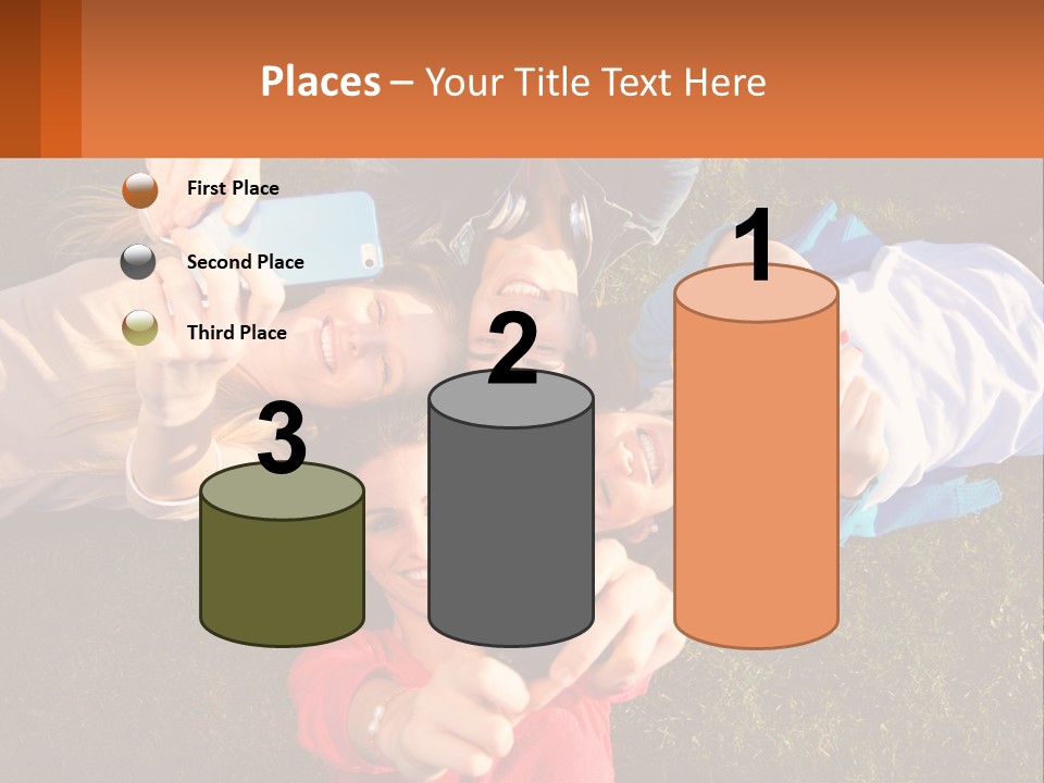 A Group Of People Taking Pictures With Their Cell Phones PowerPoint Template