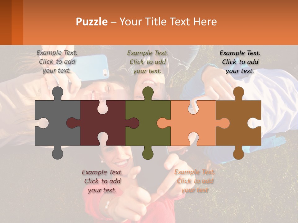 A Group Of People Taking Pictures With Their Cell Phones PowerPoint Template