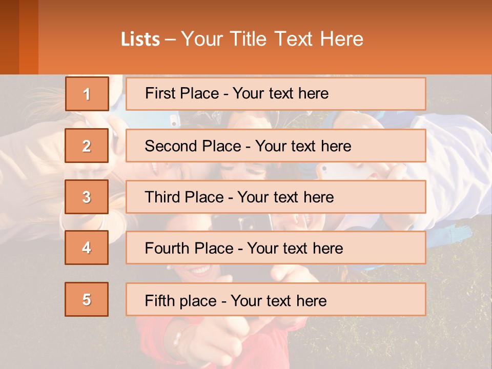 A Group Of People Taking Pictures With Their Cell Phones PowerPoint Template