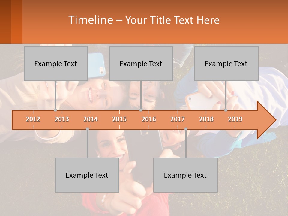 A Group Of People Taking Pictures With Their Cell Phones PowerPoint Template