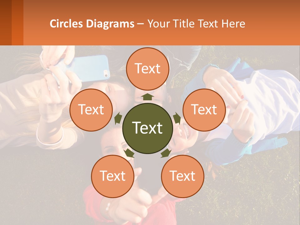 A Group Of People Taking Pictures With Their Cell Phones PowerPoint Template