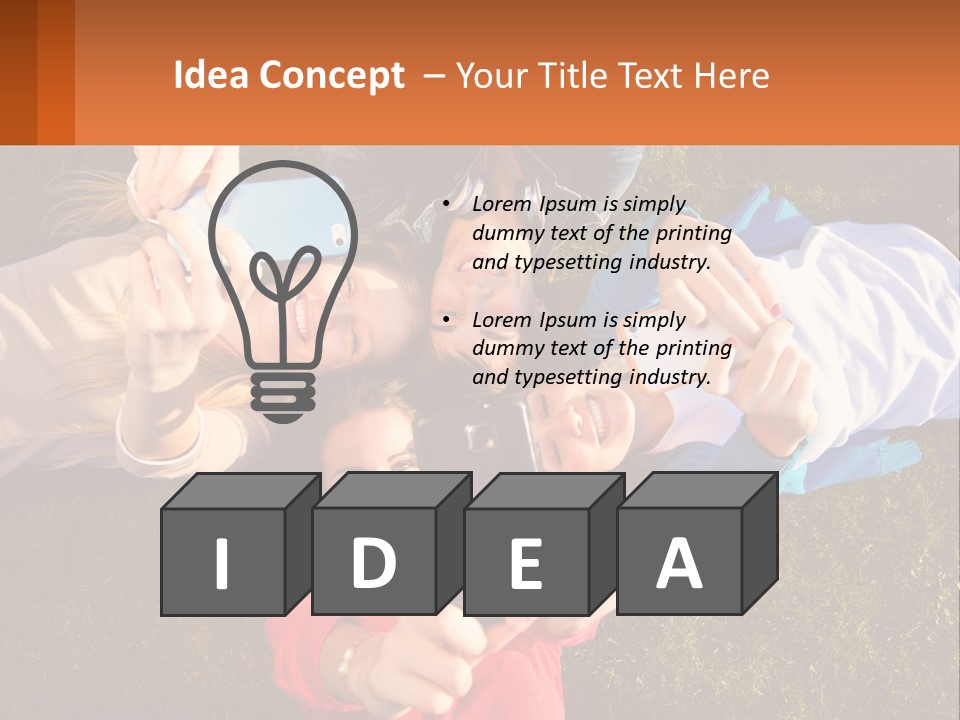 A Group Of People Taking Pictures With Their Cell Phones PowerPoint Template