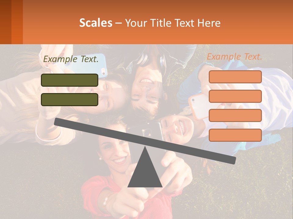 A Group Of People Taking Pictures With Their Cell Phones PowerPoint Template