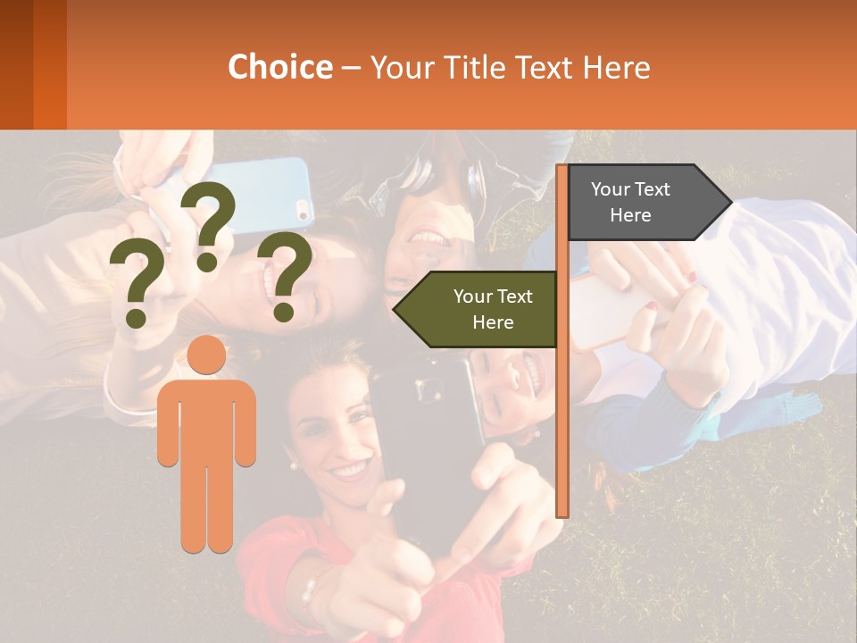 A Group Of People Taking Pictures With Their Cell Phones PowerPoint Template