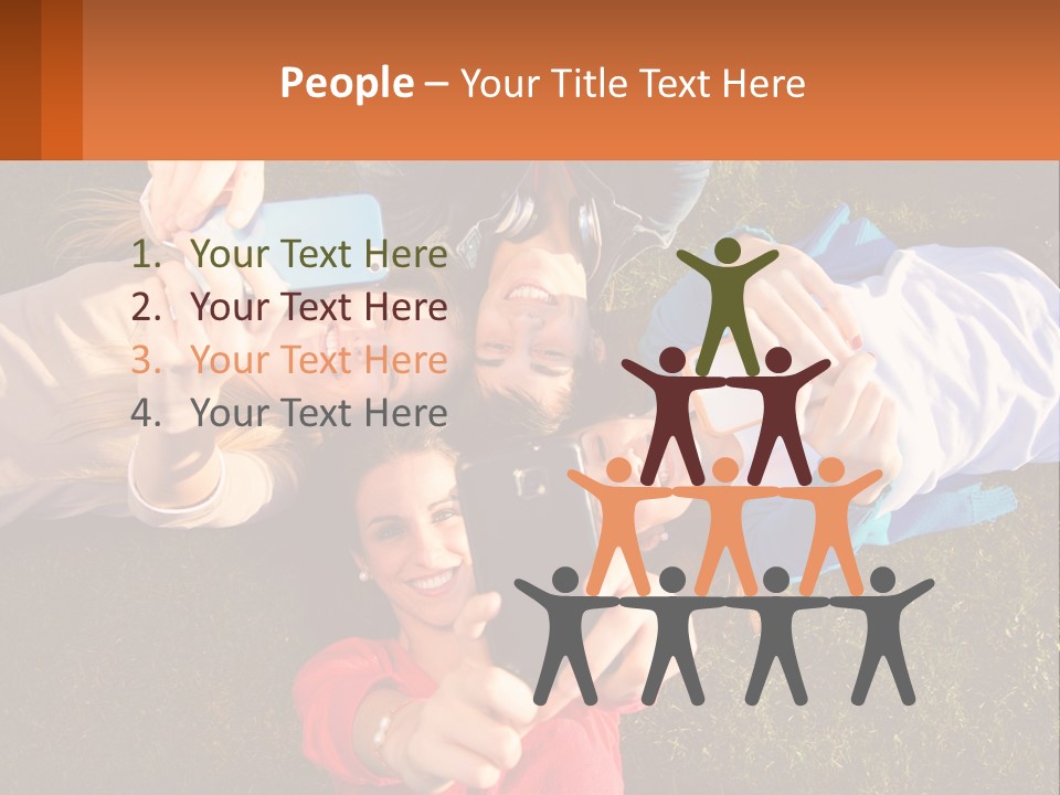 A Group Of People Taking Pictures With Their Cell Phones PowerPoint Template