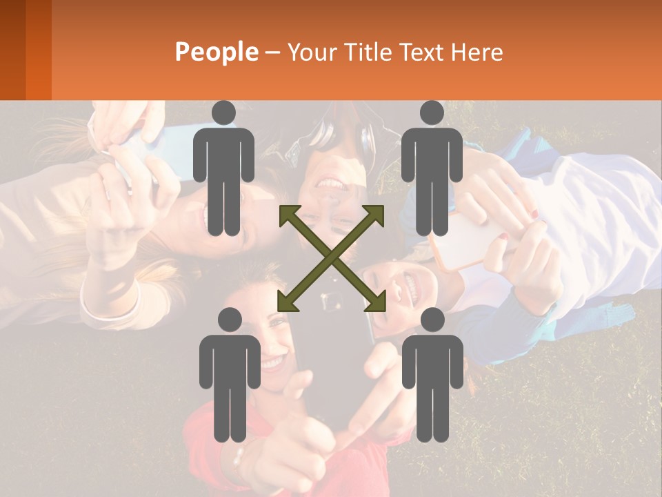 A Group Of People Taking Pictures With Their Cell Phones PowerPoint Template
