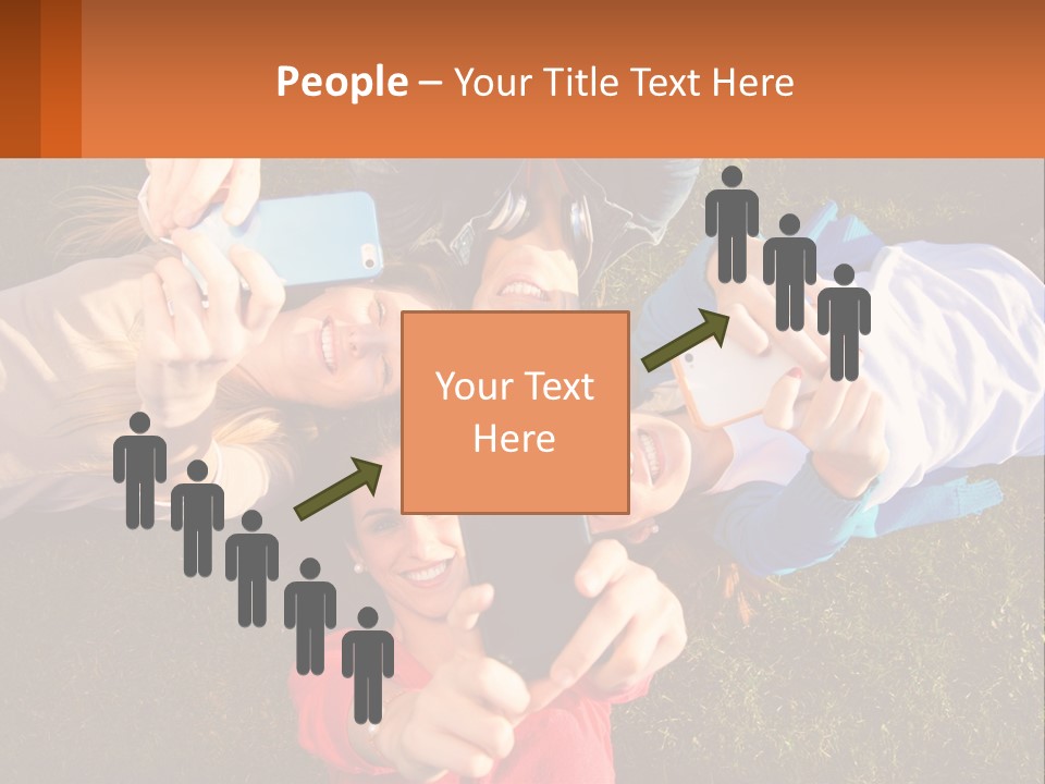 A Group Of People Taking Pictures With Their Cell Phones PowerPoint Template