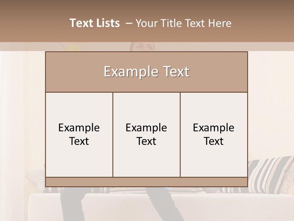 A Woman Cleaning A Living Room With A Mop PowerPoint Template