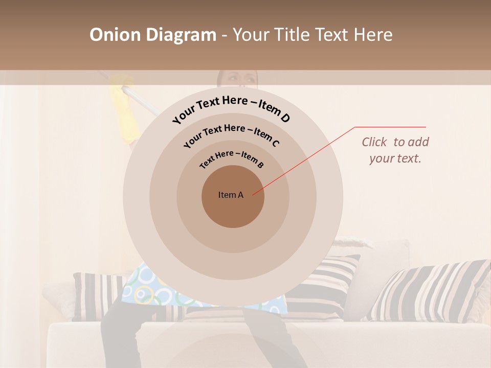 A Woman Cleaning A Living Room With A Mop PowerPoint Template