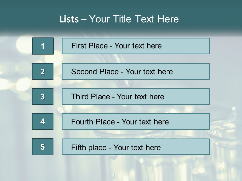 A Group Of Test Tubes Filled With Liquid PowerPoint Template