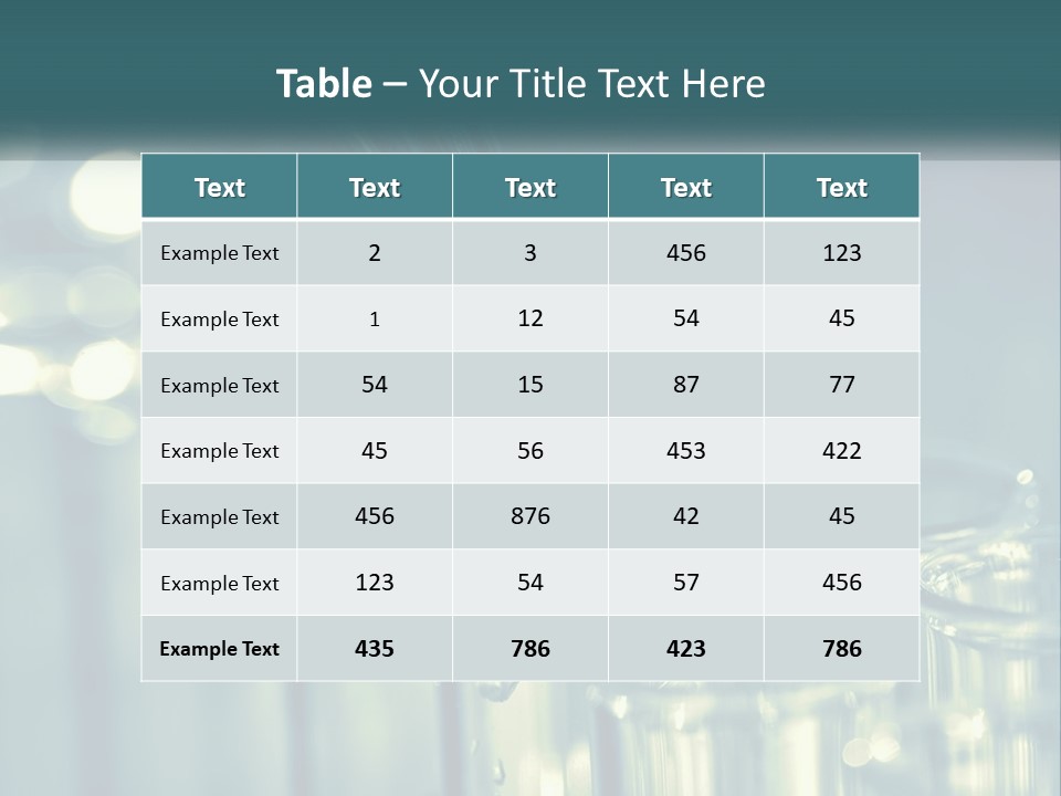 A Group Of Test Tubes Filled With Liquid PowerPoint Template