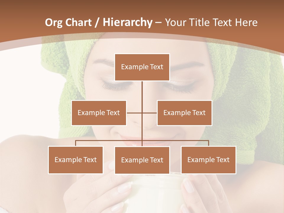 A Woman With A Green Towel On Her Head Is Holding A Cup PowerPoint Template