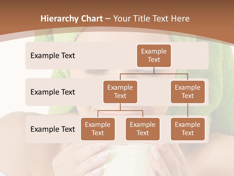 A Woman With A Green Towel On Her Head Is Holding A Cup PowerPoint Template
