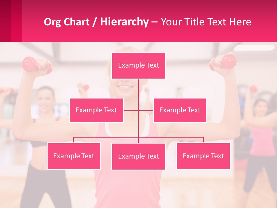 A Group Of Women Doing Exercises With Dumbbells PowerPoint Template